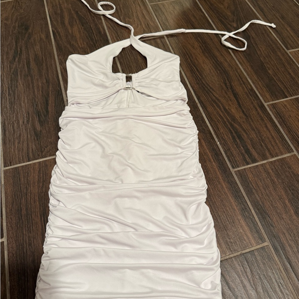 Streetwear Society White Backless Halter Dress